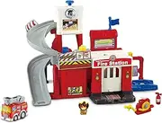 VTech Toot-Toot Drivers Fire Station - Fire Station Playset, Kids Playset - 543003 - Red