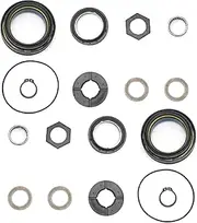 50381 Outer Axle Knuckle Tube Dust Seal Inner Tube Seal Thrust Washer Seals Kit, Replacement for Ford Super Duty Excursion F Series 250 350 450 550 1998-2005, Replaces 47766