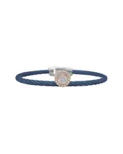 ALOR Classique 18K Rose Gold 0.16 ct. tw. Diamond Cable Bangle Bracelet