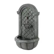 Gardeon Solar Fountain Water Feature Wall Mount Garden Fountains 80CM Grey NEW
