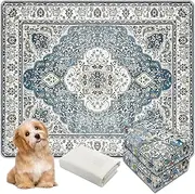 AIHSUMC Washable Pee Pads for Dogs, (2 Pack, 36"x42") Upgrade Reusable Puppy Pads with Non-Slip Rug Pad, Super Thickening Absorbent Leakproof Dog Traning Pads Whelping Pad for Dogs, Doggie(Blue-1)