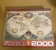 EuroGraphics 2000 Piece Puzzle Antique Map of The World