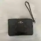 NEW wTag-COACH Black/Gray Wristlet