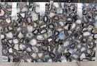 Dark Gray Agate Stone Corner Table Top for Balcony Square Epoxy Coffee Table