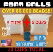 Micro Foam Beads Foam Balls For Floam And SLIME 2 Bags Plus Glitter