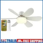 # Ceiling Fan LED Lamp E27 Socket Fan Light Remote 52cm (White Crystal Shell)