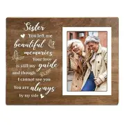 Memorial Picture Frame, Sister Sympathy Gifts for Loss White