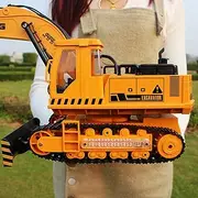 11 Channel Large Exhibition arm 54cm Large Remote Control Excavator Charging Engineering Vehicle Wireless Children Toy boy Gift Resistant Large Size Excavator