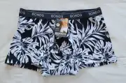 Bonds Mens MX3N 0AC Palm Paradise Black Printed GuyFront Trunk Brief Size L New