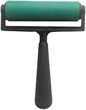 EXCEART Rubber Brayer Roller Paint Brush Ink Applicator Art Craft Oil Painting Tool 10cm Green