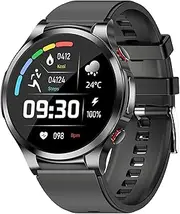 BORATO Blood Sugar Monitor Watch, Non-Invasive Blood Glucose Test Smart Watch - W11, 30 Sports Modes, 1.32-Inch Screen, Black