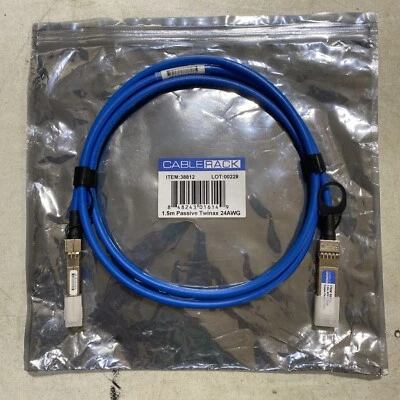 Passive Twinax Attach Copper Twinax Cable 1.5m 24AWG 10gb Passive