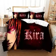 v4912 Bed Sheets Death Note Anime Duvet Cover Bedding Set Cover Pillowcase Super Size Bed Sheets IU4912