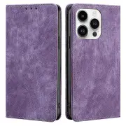 For iPhone 15 Pro Max RFID Blocking PU Leather Phone Case ic Closing Wallet Stand Cover