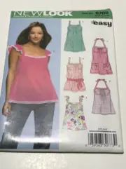 New Look Sewing Pattern 6706 Misses Tops Sz 6-16 Uncut