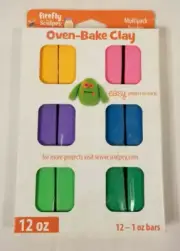 New Firefly by Sculpey Oven-Bake Clay Multipack Brights 12 Oz Total 1 Oz Bars