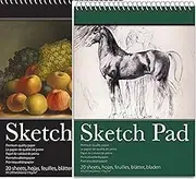 2 Packs of 170 GSM A3 Wiro Sketch Book Drawing Paper - Sketch Pad Kids Coloring Book and Art Paper - Easy to Use Doodle Pad with (A3)