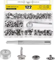 60Pcs Canvas Snap Kit, Stainless Steel Marine Grade Snap 3/8" Socket Boat Snaps