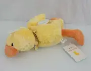 Carters Duck Duckie Laying Lying Stuffed Plush Baby Toy with Sound Quack Easter