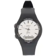 Casio Men's AW90H-7E Core Black Rubber Quartz with White Dial Watch