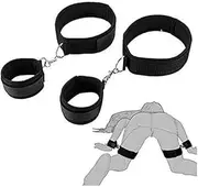 Sex Bondage Bondage Set Behind Handcuff Bed Games Sex Fuzzy Handcuffs Toy for Couples Women Sexy Straps Blindfolds Bondaged Kits Restraints Set Sex Furnitures for Bedroom Sexy Tools Sweater