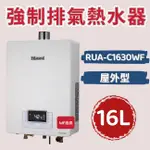 林內 RUA-C1630WF 屋內型16L強制排氣熱水器 熱水器 不含安裝 1630