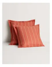 [Sheridan] Abbotson Linen Stripe European Pillowcase in Relish