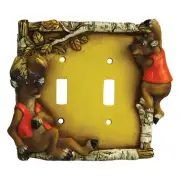 Rivers Edge Products Toggle Light Switch Cover Plate, 2 Gang Switch, With