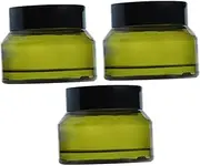 OSOLADY 50g Cream Storage Jar Light-blocking Lid Travel Container Wide Mouth 3pcs Set for On-the-go