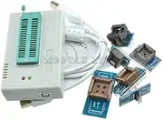 1Pcs 13000 ICS TL866CS Programmer USB 2.0 EPROM Flash BIOS 6 Adapter PLCC IC Universal Programmers TL866A High Speed
