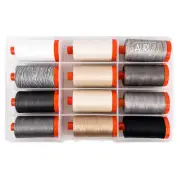 Aurifil Designer Paper Ink Thread Kit 12 LARGE SPOOLS 50WT (1422 Yds Each)