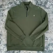 Polo Ralph Lauren Pullover Mens XXL Snap Button Sweatshirt Preppy High Collar