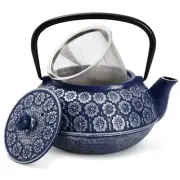 Japanese Cast Iron Teapot with Infuser for Loose Leaf and Tea Bags Removable Lid