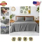 200 Thread Count Egyptian Cotton Sheets for California King - Grey Color