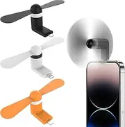 MIUOLV 4-Pack Mini Phone Fans - Portable Handheld Cooling Fan, Personal Small USB Fan Compatible with iPhone 14 Pro Max/14/13/12/11/X/Xs/Xr/iPad