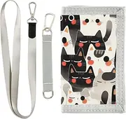 [Yoogain] Cartoon Cute Cats money clip wallet for credit cards nylon billfolds with lanyard, cartoon cute cats, 1 size, Fashion