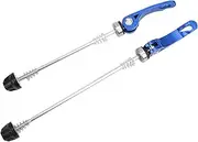Quick Release Axle Skewers, 2pcs Aluminum Alloy Portable Quick Release Skewer CNC Machining for Mountain Bike for MTB for Road Bike for BMX(Blue)