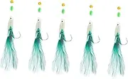 Tdoutop 5 Fishing Tackles with Glowing Beads and Hooks for Freshwater and Saltwater