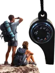 Safety Whistle for Women - Compass Hiking Survival with Thermometers - with T...