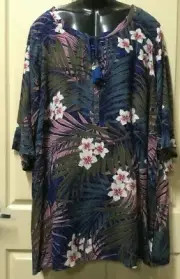 AUTOGRAPH HAWAIIAN "BEAD" RESORT COVER UP TOP SZ 24-NEW REDUCED $