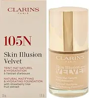 Skin Illusion Velvet Foundation - 105N Nude by Clarins for Women - 1 oz Foundation