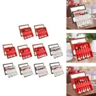 6Pcs Christmas Spoon and Fork Set Stirring Spoons Tablespoons Xmas Cutlery Kits