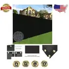 Heavy-Duty 6x50 Feet Privacy Screen Fence with Copper Grommets - Black Shade Net