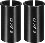 uxcell 2pcs Alloy Bike Seat Post Reducer Shim 28.6mm to 31.8mm 60mm Length Aluminum Bicycle Reducing Sleeve Conversion Seat Post Tube Adapter for Mountain Bike Road Bike City Bike