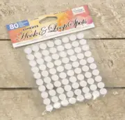 Couture Creations Adhesive Hook and Loop Spots - White (80pc) Circles Dots