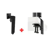 Atdec AWMS-1340 130mm Arm + 400mm Post / 12kg (26.5lb) Flat Screens, 10kg (22lb) Curved Screens + Heavy-Duty F Clamp Desk Fixing, BlackBlack