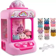 Claw Machine for Kids Unicorn Vending Candy Grabber with 20 Mini Plush Toys