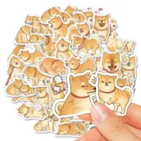 在飛比找蝦皮購物優惠-40枚柴犬小狗卡通可愛萌寵手賬防水自粘貼紙diy 素材 裝飾