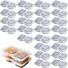 Double Compartment Condiment Container With Lid For Takeaway Sauces Travel Snack