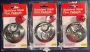 3 CubeSmart Stainless Steel 2 ¾" Disc Padlock CS-670 3 Packs each with 6 Keys